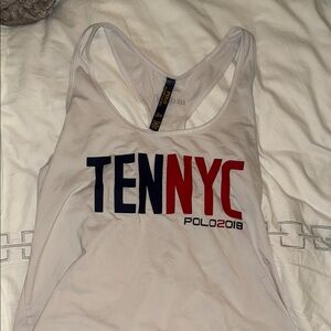 Ralph Lauren White Tank Top with Black Accents